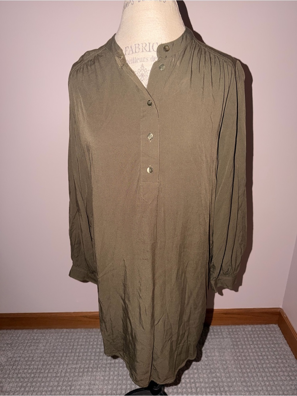 H&M olive green blouse